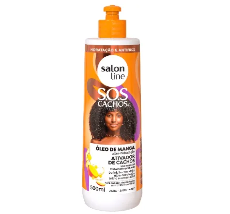 ATIVADOR DE CACHOS SALON LINE 500ml ÓLEO DE MANGA - S.O.S CACHOS