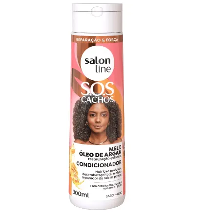 CONDICIONADOR SALON LINE MEL 300ml SOS CACHOS