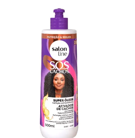ATIVADOR DE CACHOS SALON LINE SUPER ÓLEOS 300ml - SOS CACHOS