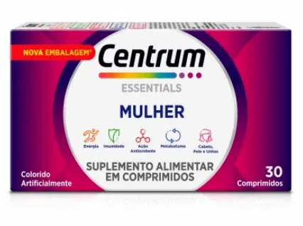 Centrum Polivitamínico Essentials Mulher De A A Zinco 30 Comprimidos