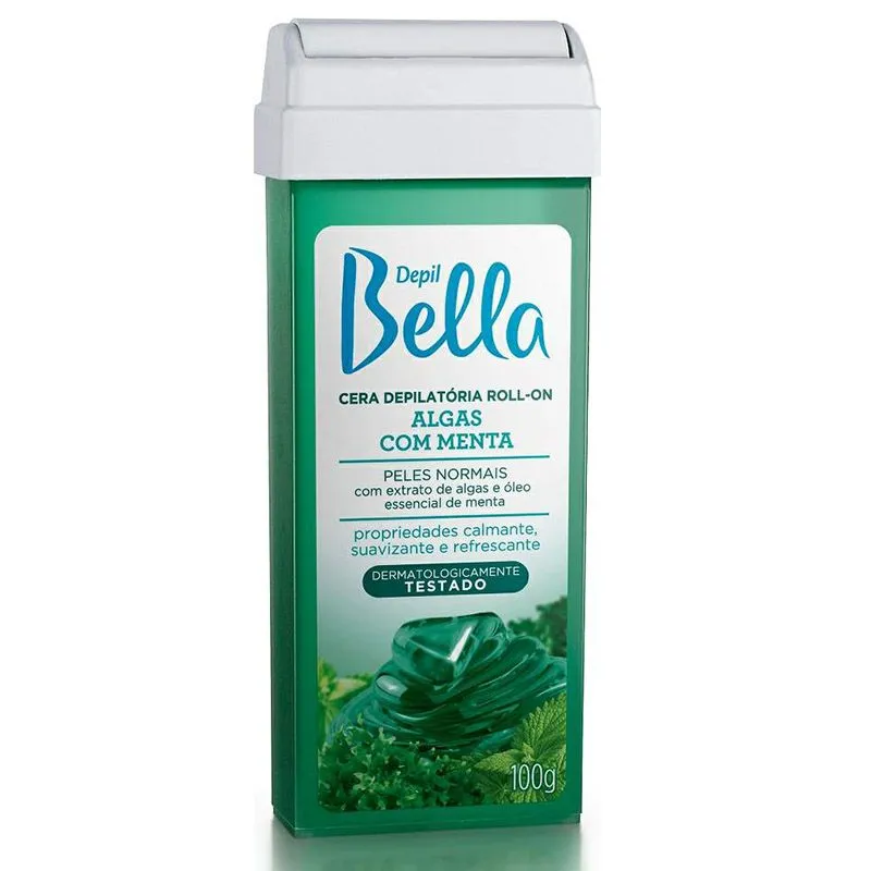 Cera Depil Bella Roll On  Algas Marinhas Com Menta 100G