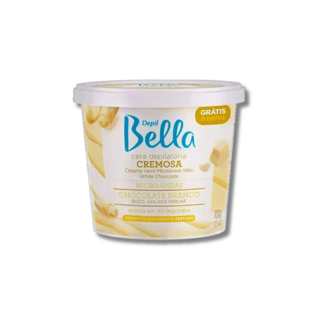 Cera Depilatória Cremosa Microondas Depilbella 100g Chocolate Branco