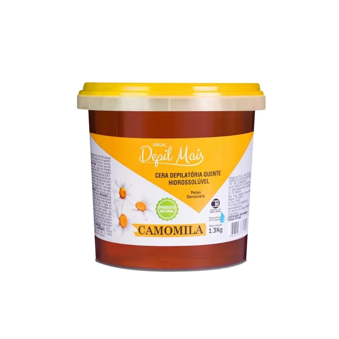 Cera Depilatória Hidrossolúvel Depil Mais 1,3Kg Camomila
