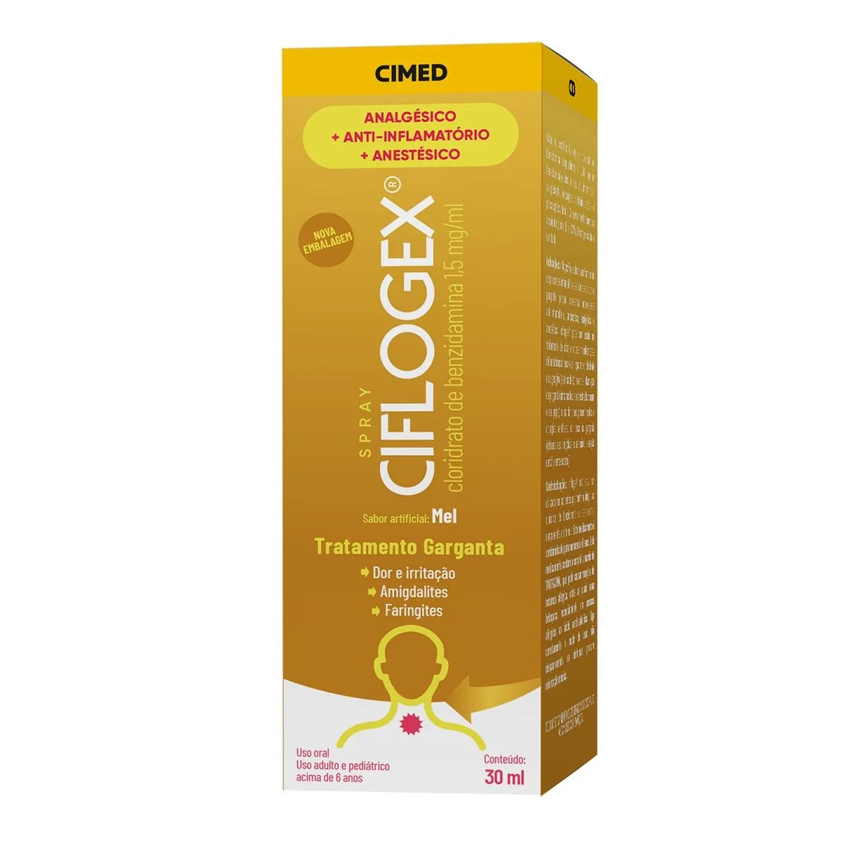 Ciflogex Spray 1,5mg/ml Sabor Mel 30ML