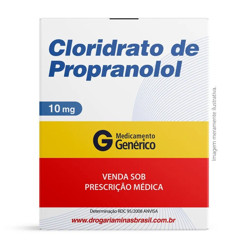 Cloridrato De Propranolol 10Mg Com 30 Comprimidos Genérico Medley