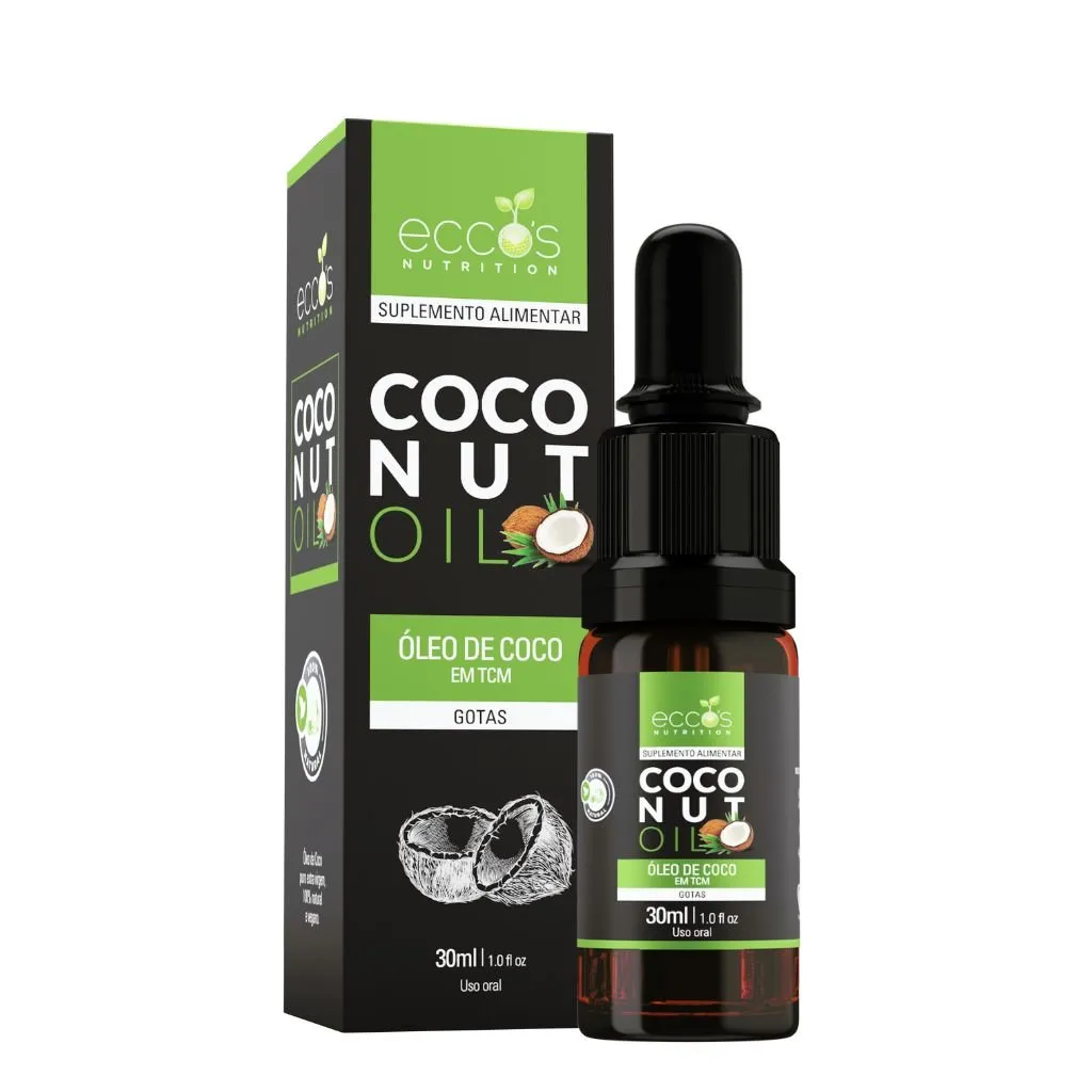Óleo de Coco Puro Coconut Oil 30ml Eccos