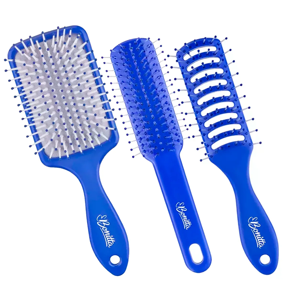 Kit 3 Escovas de Cabelo Coleção Violet Marco Boni Média