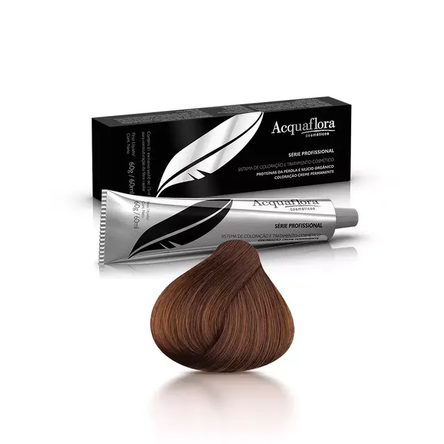 Coloração 5.3 Castanho Claro Dourado Creme Permanente - Acquaflora