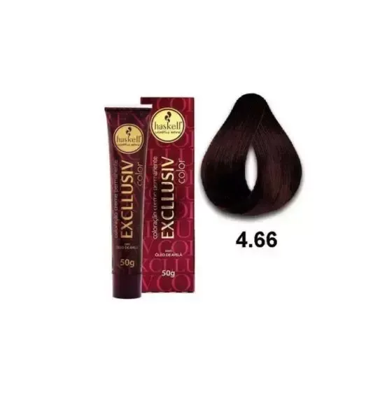 Coloração Excllusiv 4.66 Castanho Médio Vermelho Intenso - Haskell