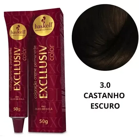 Coloração Excllusiv Color 3.0 Castanho Escuro - Haskell