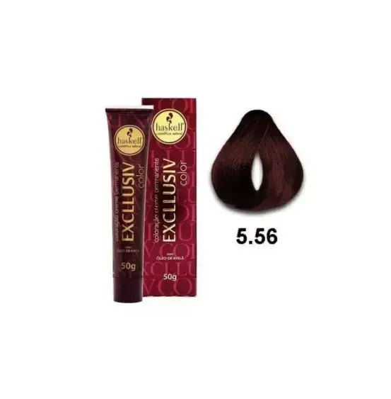 Coloração Excllusiv Color 5.56 Castanho Claro Acaju Avermelhado - Haskell