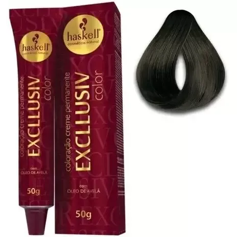 Coloração Excllusiv Color 6.1 Louro Escuro Acinzentado - Haskell