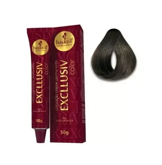 Coloração Excllusiv Color 6.71 Louro Escuro Marrom Acinzentado - Haskell