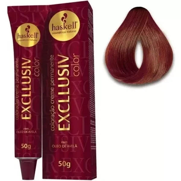 Coloração Excllusiv Color 7.44 Louro Médio Cobre Intenso - Haskell