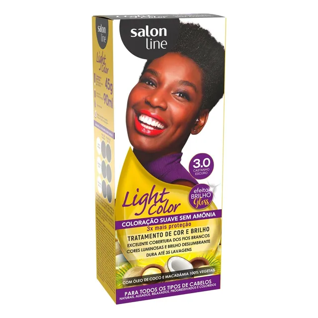 Coloração Suave Light Color 3.0 Castanho Escuro - Salon Line