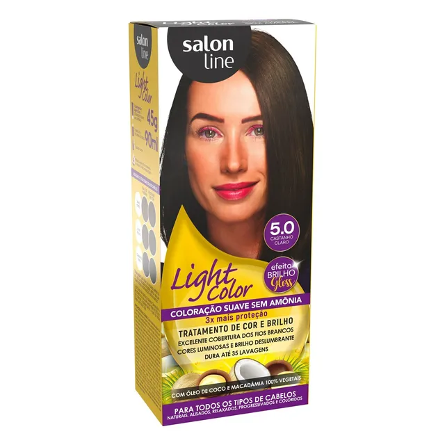 Coloração Suave Light Color 5.0 Castanho Claro - Salon Line