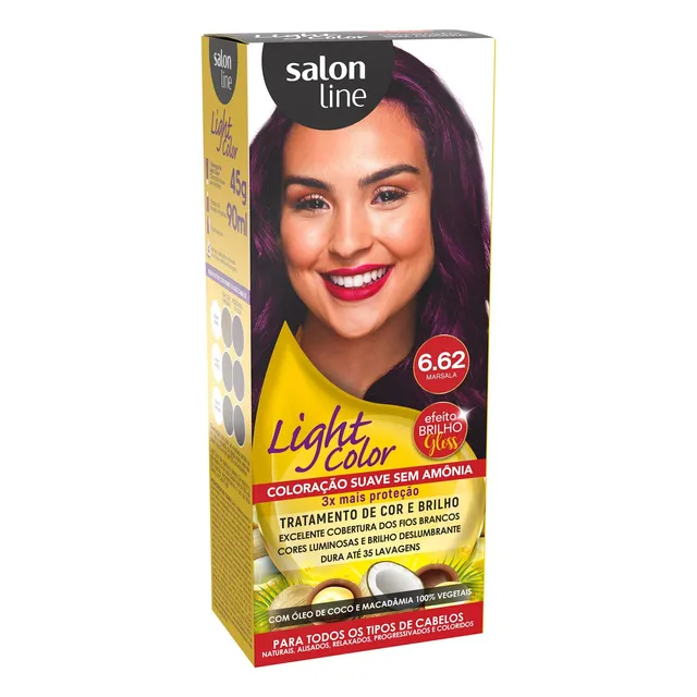 Coloração Suave Light Color 6.62 Marsala - Salon Line
