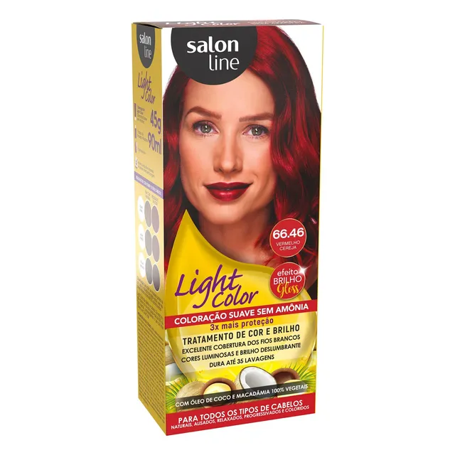 Coloração Suave Light Color 66.46 Vermelho Cereja - Salon Line