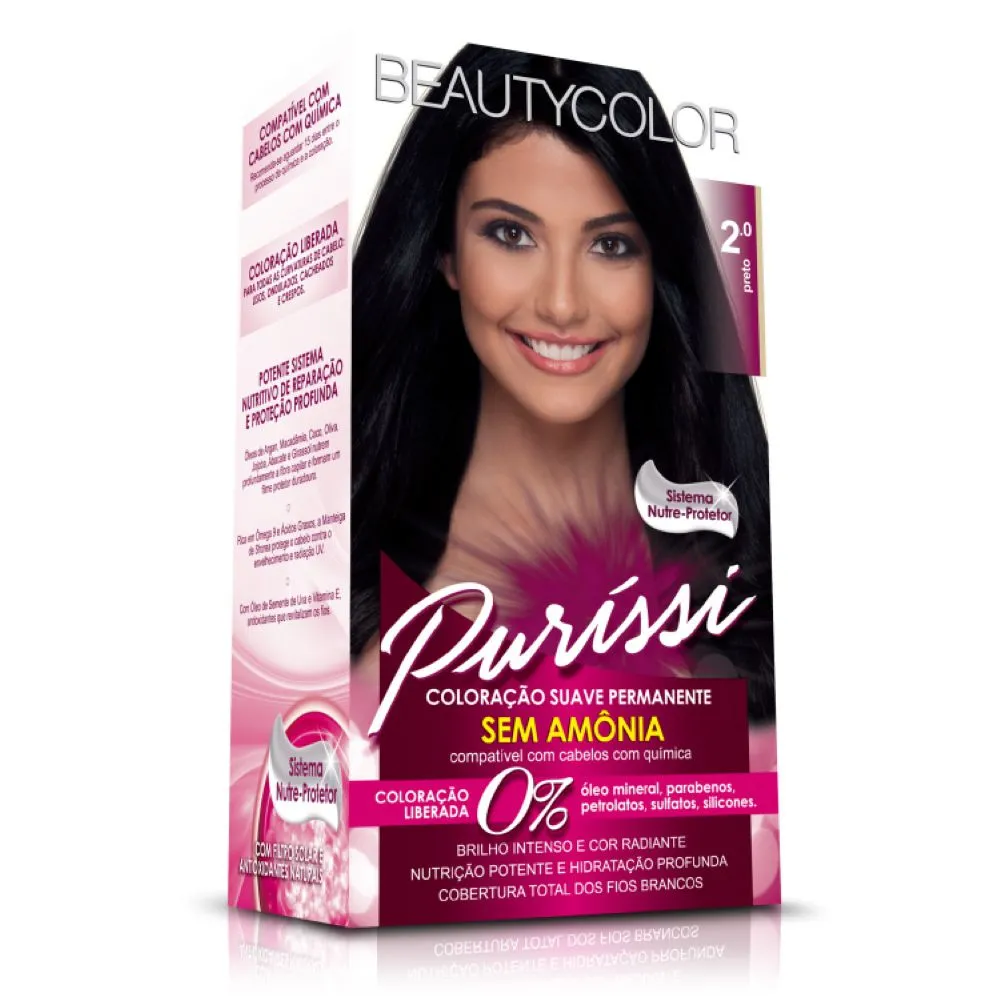 Coloração sem Amônia Beauty Color 2.0 Preto