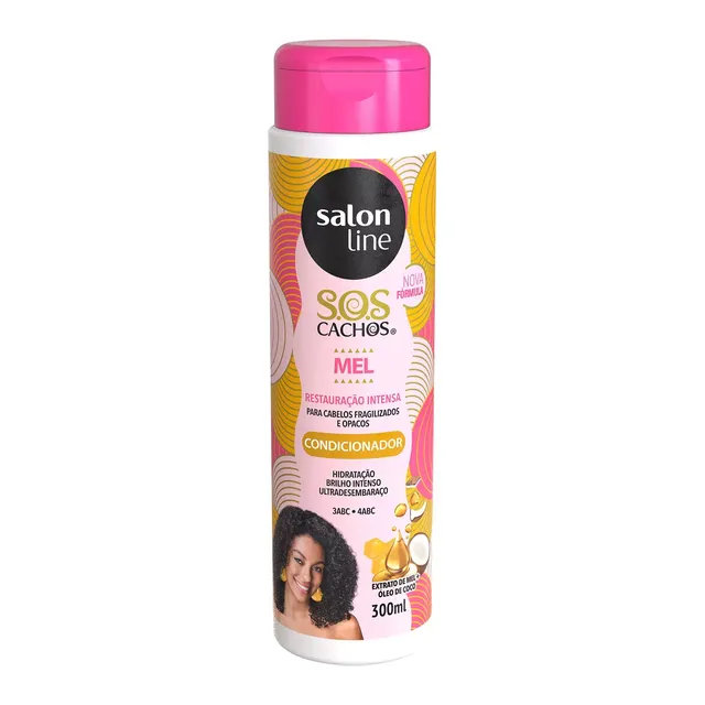 Condicionador SOS Cachos Mel Cachos Intensos 300ml - Salon Line