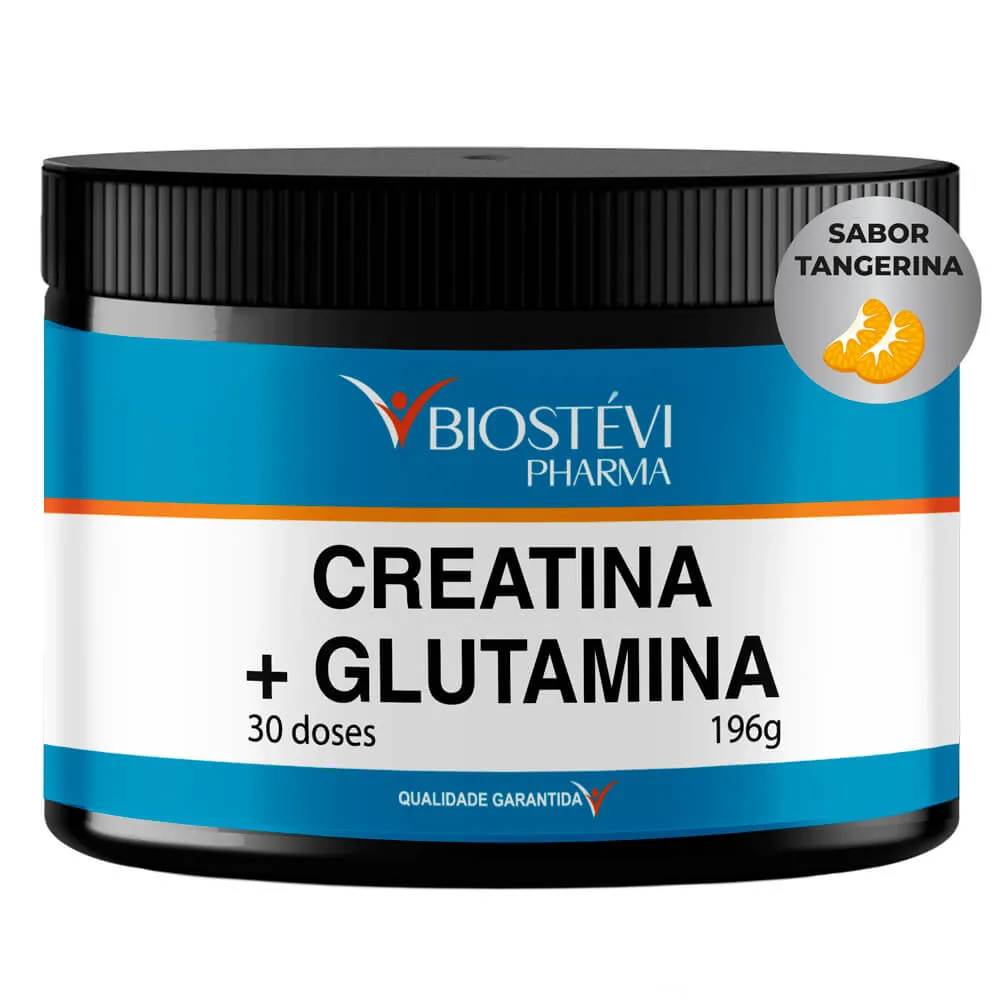 Creatina + Glutamina 30 Doses Sabor Tangerina 196g