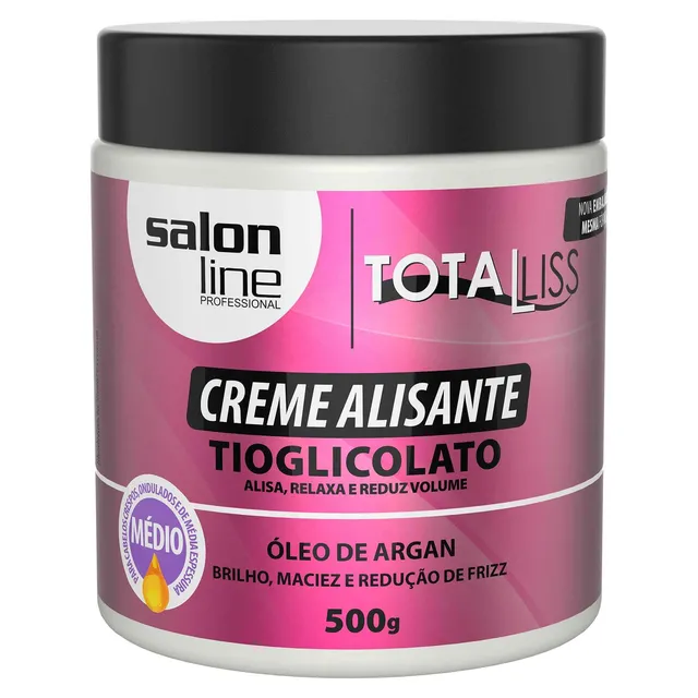 Creme Alisante Óleo de Argan Médio 500gr - Salon Line