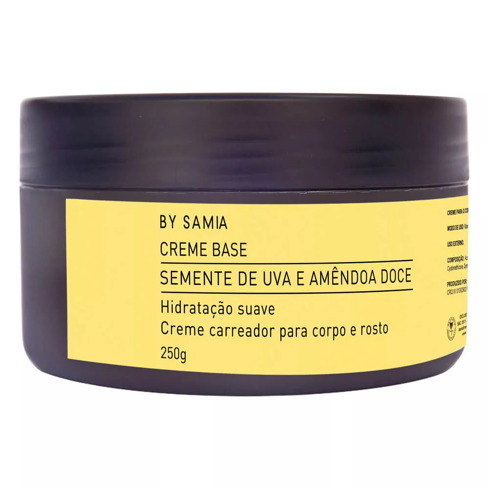 Creme Neutro Semente de Uva - By Samia - Frasco com 250g