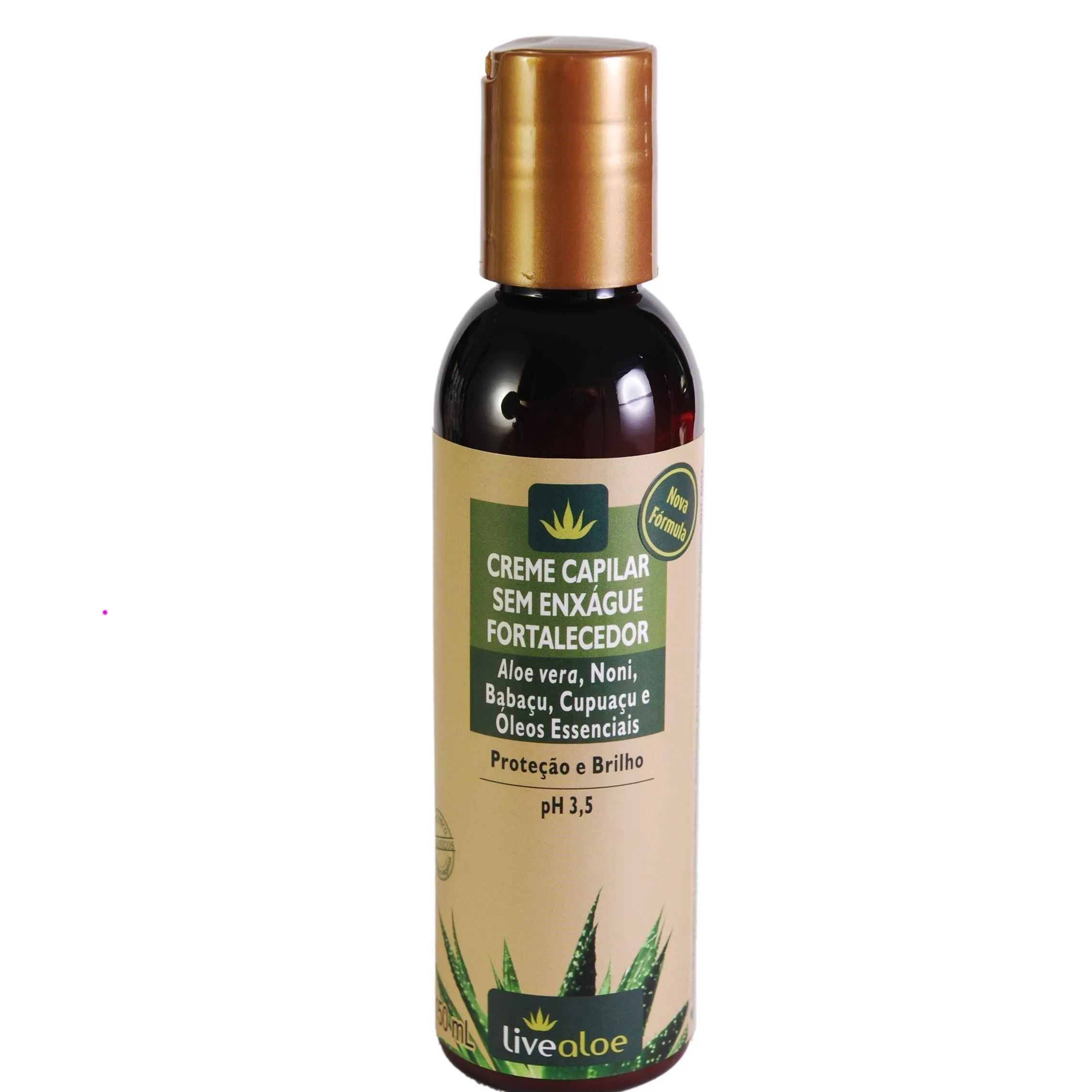 Creme Capilar Sem Enxágue Fortalecedor - LiveAloe - Frasco com 150ml