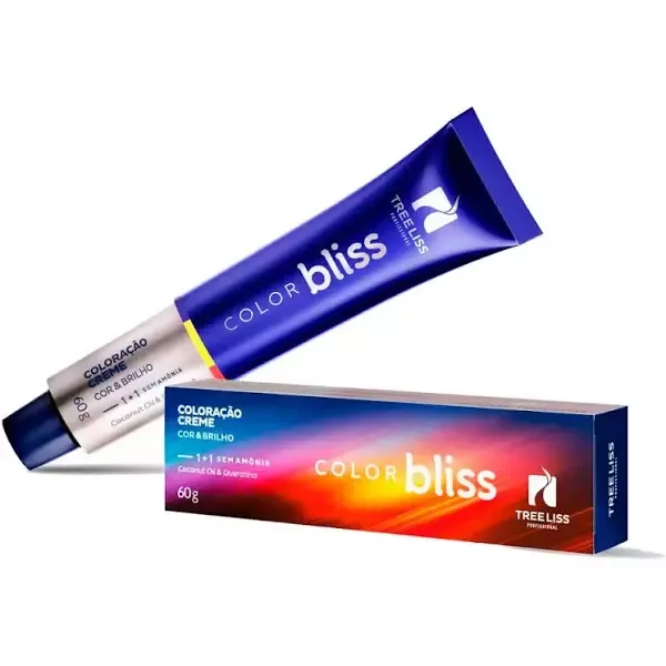 Creme Coloração Color Bliss 10.89 Louro Claro Pérola 60g - Tree Liss