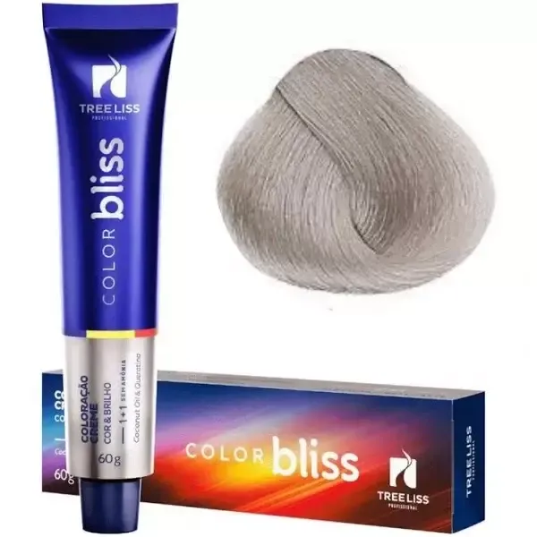 Creme Coloração Color Bliss 11.0 Louro Platinado 60g - Tree Liss