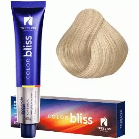 Creme Coloração Color Bliss 12.11 Blond Cinza Intenso 60g - Tree Liss