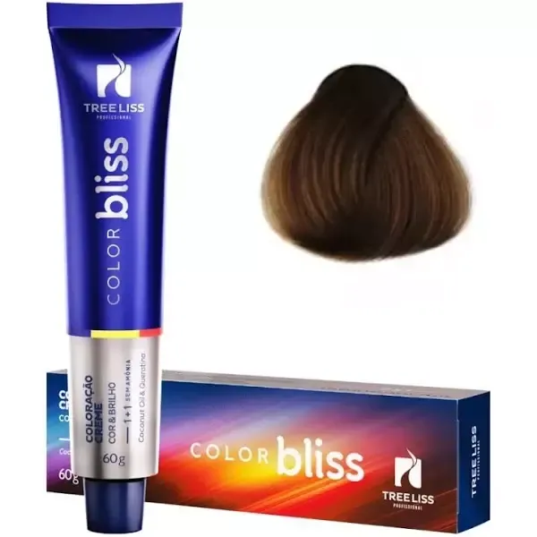 Creme Coloração Color Bliss 6.0 Louro Escuro 60g - Tree Liss