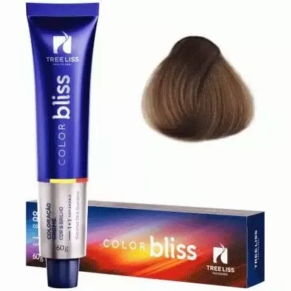 Creme Coloração Color Bliss 7.0 Louro Médio 60g - Tree Liss