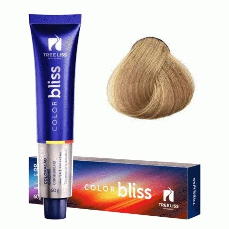 Creme Coloração Color Bliss 9.3 Louro Ultraclaro Dourado 60g - Tree Liss