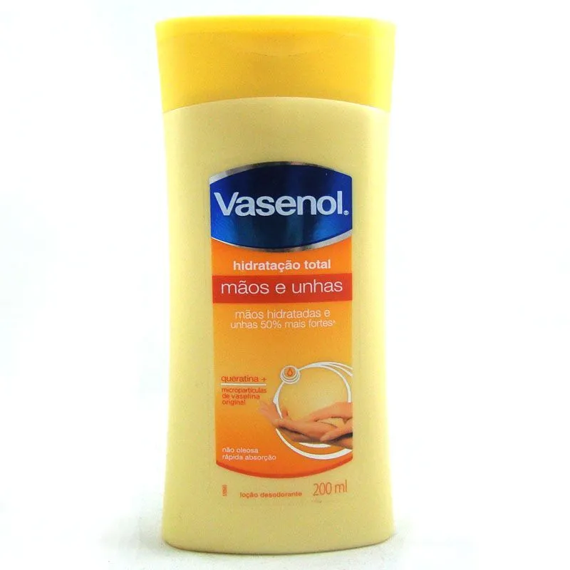 Creme Hidratante Corporal Vasenol Mâos e Unhas 200ml