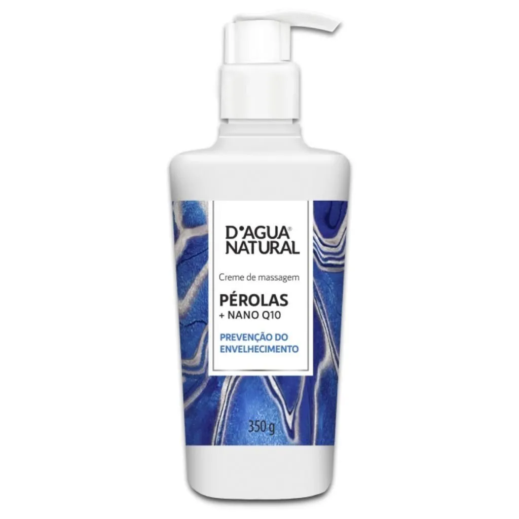 Creme Massagem Pérolas Antienvelhecimento 350g D'Agua Natural