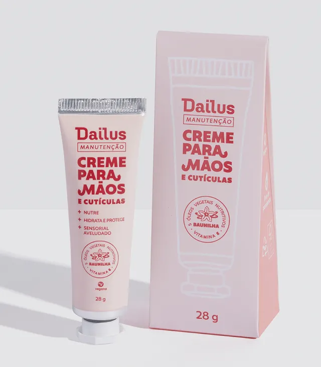 Creme Para Mãos e Cutículas Baunilha 28g - Dailus