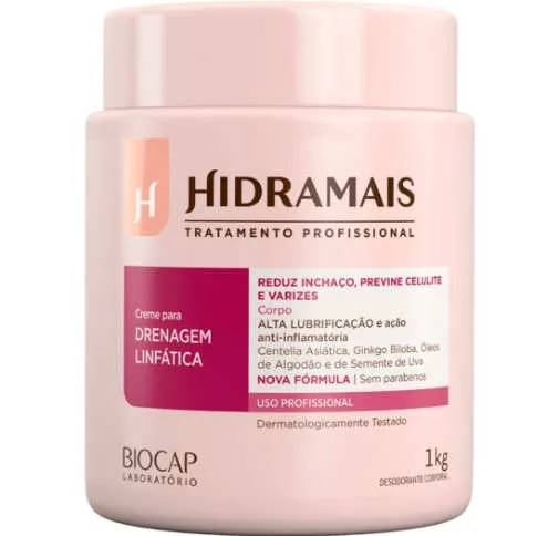Creme de Massagem Drenagem Linfatica Hidramais 1kg