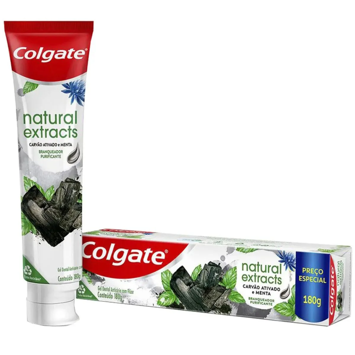 Creme Dental Colgate Carvão Ativado E Menta Naturals 180g