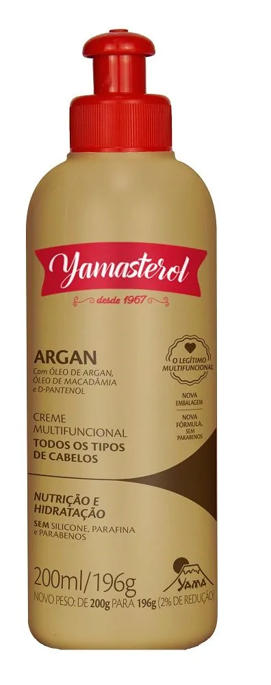 Creme Multifuncional Yamasterol Argan com Macadamia e D-Pantenol 200g