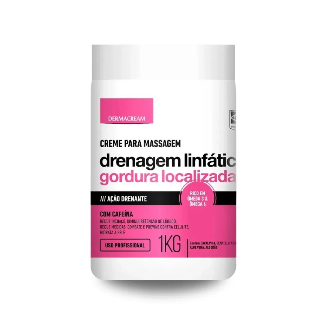 Creme Para Massagem Drenagem Linfática Dermacream 1Kg