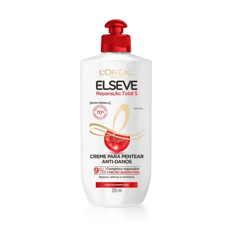 Creme para Pentear Loreal Elseve  Reparação Total 5+ 250ml