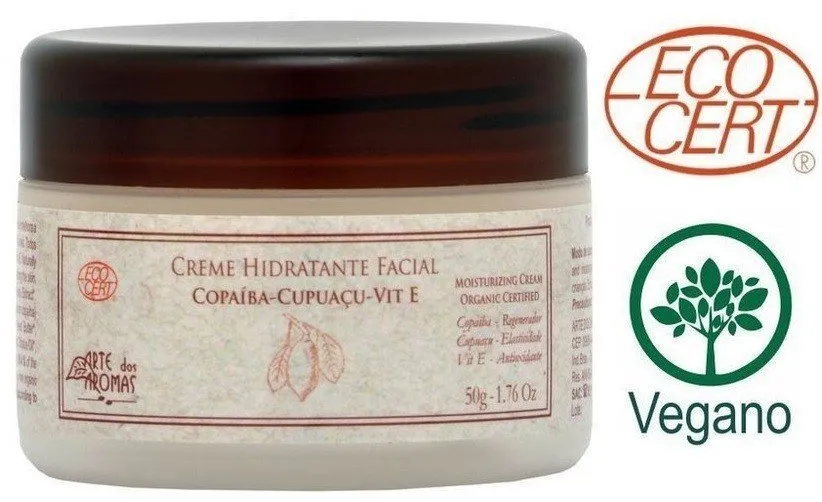 Creme Hidratante Facial Orgânico ECOCERT - Arte dos Aromas - Frasco co