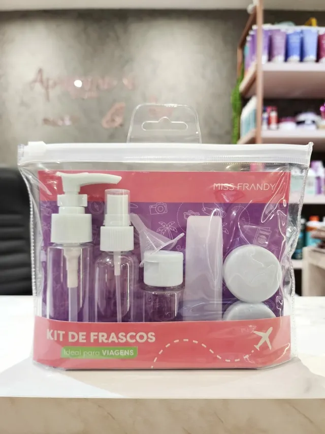 Kit De Frascos Para Viagem 8 Itens Miss Frandy