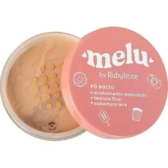 Pó Facial Translúcido Solto Melu Ruby Rose Cor 4