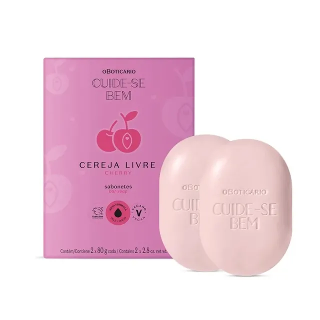 Sabonetes Cuide-se Bem Cereja Livre O Boticário (2uni)