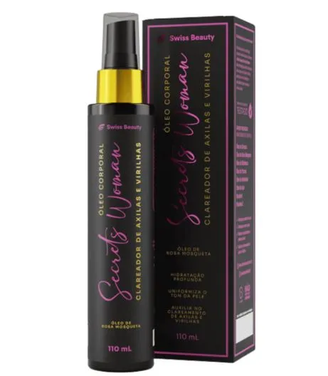 ÓLEO CLAREADOR DE AXILAS E VIRILHAS SECRET WOMAN SWISS BEAUTY 110ml
