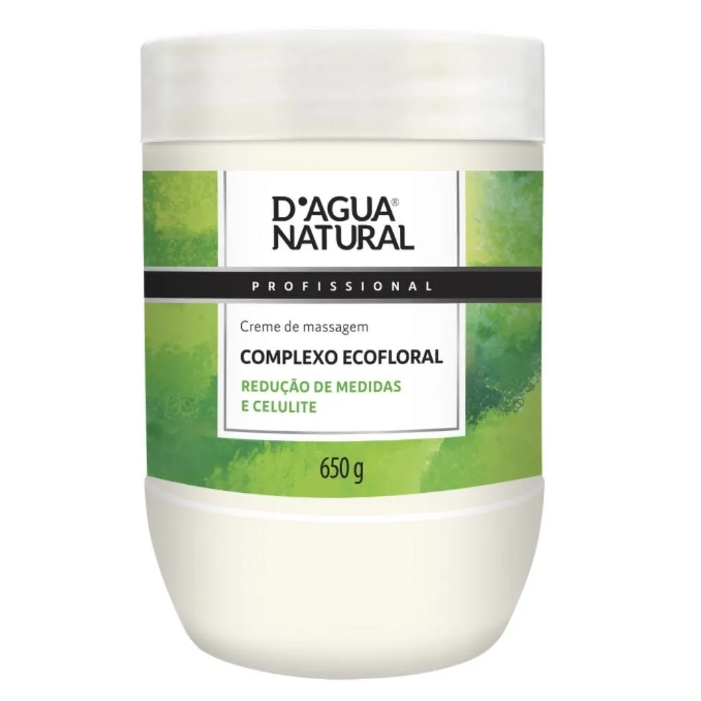 Creme de Massagem Complexo Ecofloral 650g D'Agua Natural