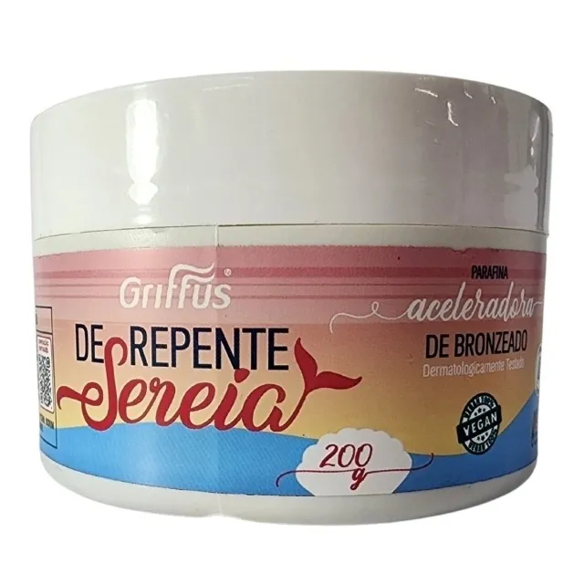 Parafina Aceleradora de Bronzeado Vegano De Repente Sereia Griffus 200g