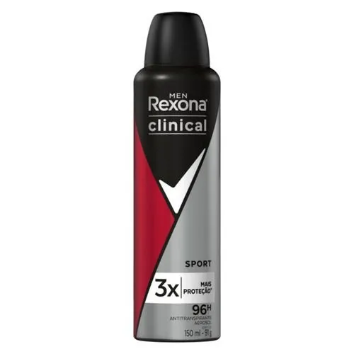 Rexona Desodorante Aerosol Antitranspirante Clinical Sport Masculino Com 150ml